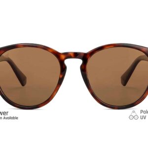 Brown Tortoise Full Rim Round Sunglasses