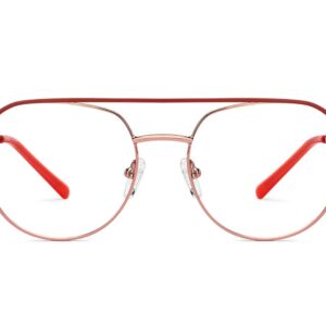 Copper Red Full Rim Round Eyeglasses