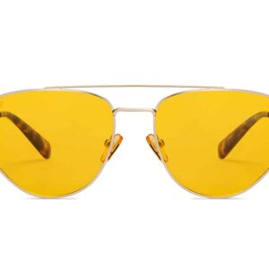 Gold Full Rim Aviator Sunglasses
