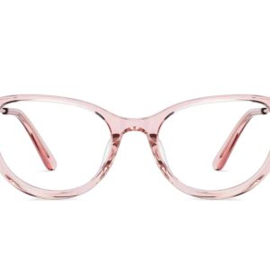Pink Transparent Full Rim Cat Bold Eye Eyeglasses