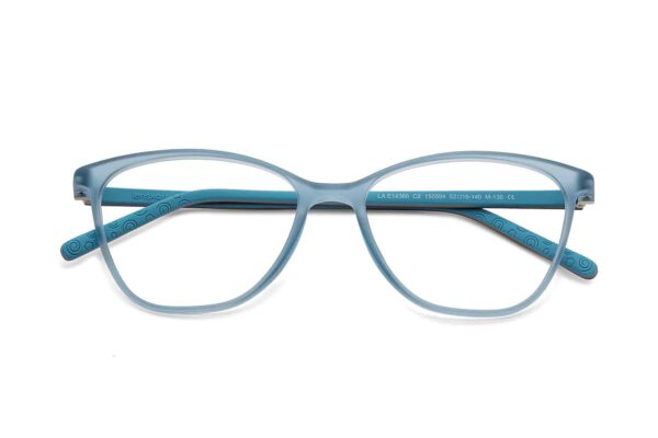 Sky Blue Full Rim Rectangle Eyeglasses - Image 2