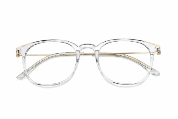 Transparent Full Rim Wayfarer Eyeglasses - Image 2