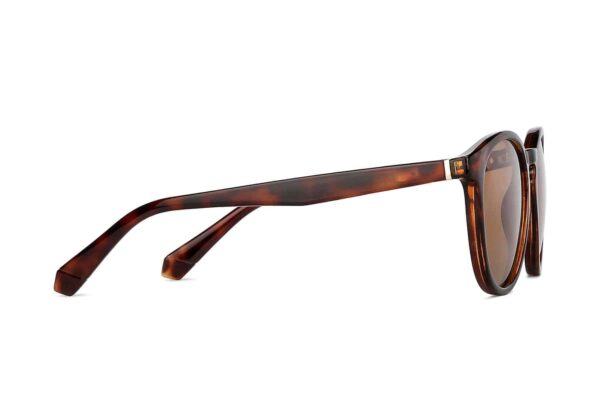 Brown Tortoise Full Rim Round Sunglasses - Image 4