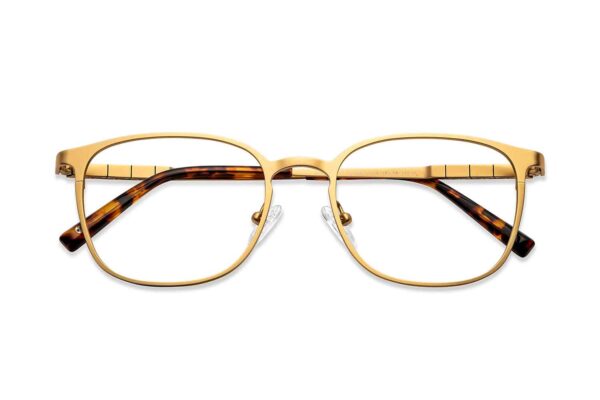 Gold Full Rim Square Eyeglasses - Image 4